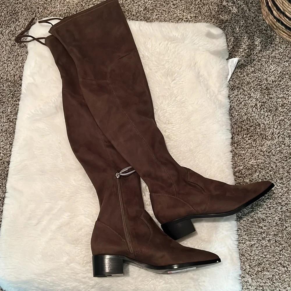 Marc Fisher Womens Yacinda Faux Suede Tall Over-The-Knee Boots